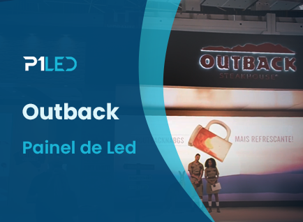 Telão de led indoor criado para evento do OutBack