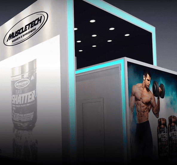 Painel de LED Indoor para a Muscletech instalado pela P1LED desde o projeto 3D