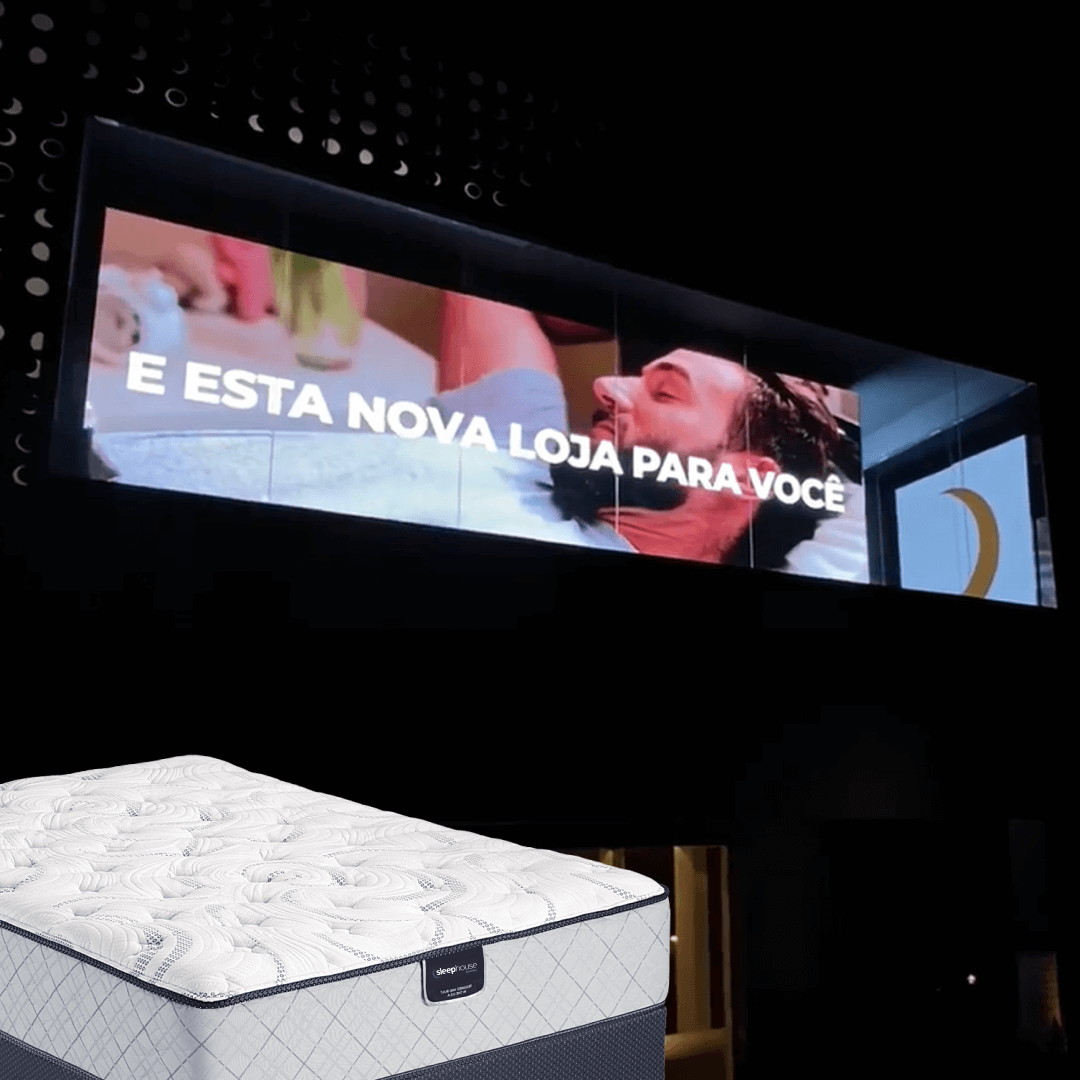 Imagem de Painel de LED Outdoor na loja Sleep House instalado pela P1ED