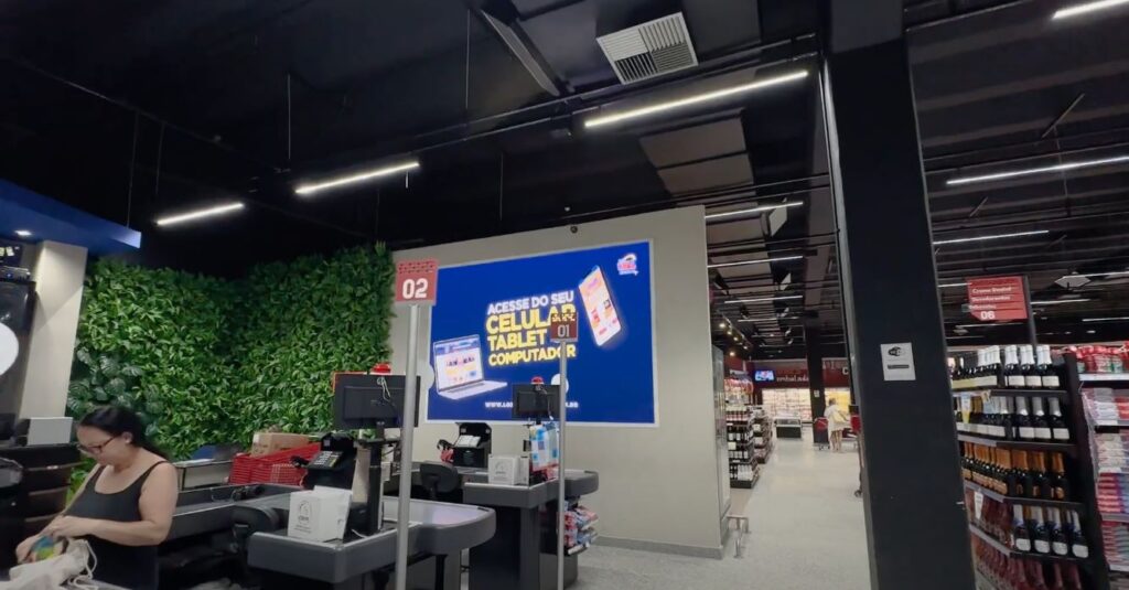 Painel LED Indoor para Supermercados Krill