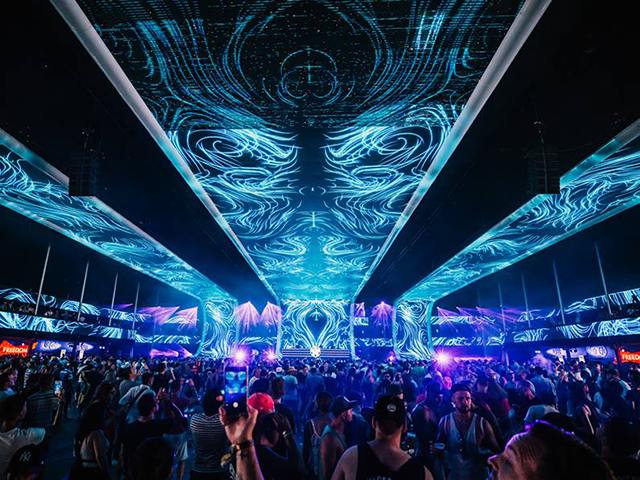 tomorrowland painel de led