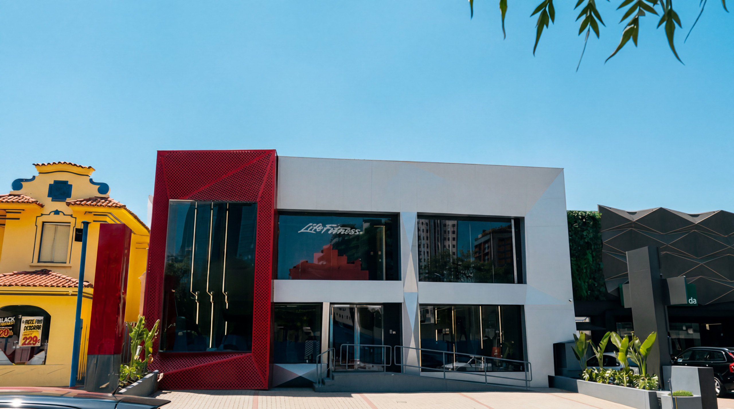 Recepção do showroom da Life Fitness